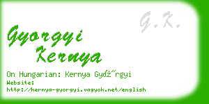 gyorgyi kernya business card